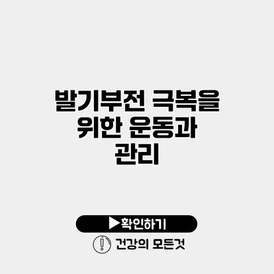 발기부전 극복을 위한 운동과 관리