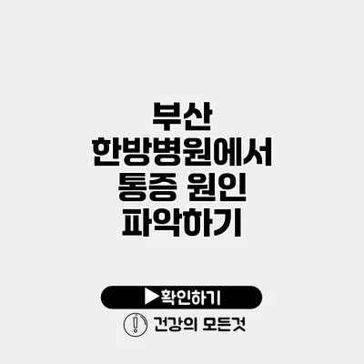 부산 한방병원에서 통증 원인 파악하기