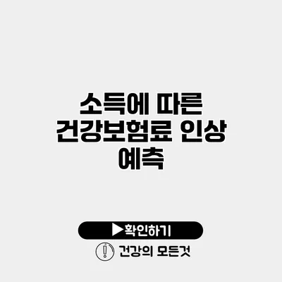 소득에 따른 건강보험료 인상 예측