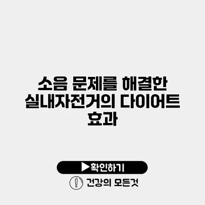 소음 문제를 해결한 실내자전거의 다이어트 효과