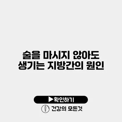술을 마시지 않아도 생기는 지방간의 원인
