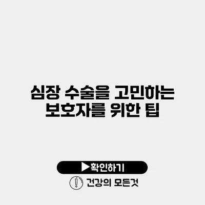 심장 수술을 고민하는 보호자를 위한 팁