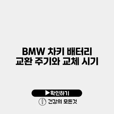 BMW 차키 배터리 교환 주기와 교체 시기