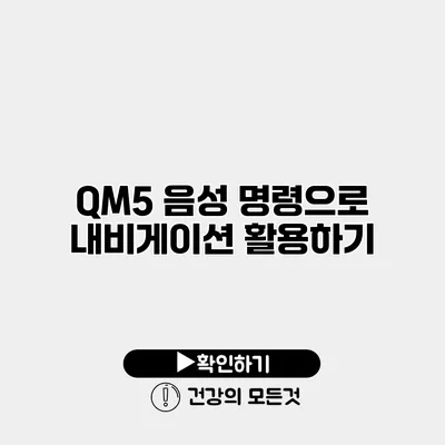 QM5 음성 명령으로 내비게이션 활용하기