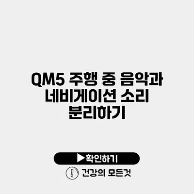 QM5 주행 중 음악과 네비게이션 소리 분리하기