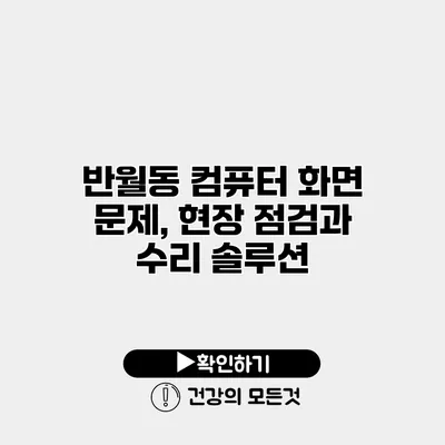 반월동 컴퓨터 화면 문제, 현장 점검과 수리 솔루션