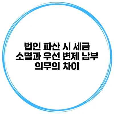 법인 파산 시 세금 소멸과 우선 변제 납부 의무의 차이