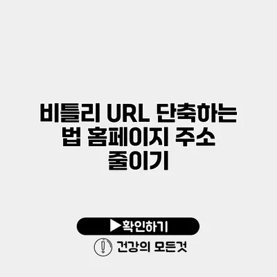 비틀리 URL 단축하는 법 홈페이지 주소 줄이기