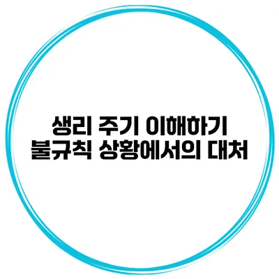 생리 주기 이해하기 불규칙 상황에서의 대처