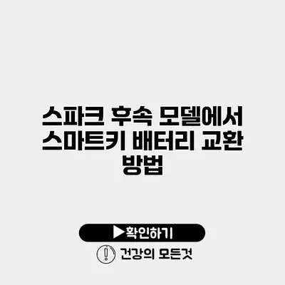 스파크 후속 모델에서 스마트키 배터리 교환 방법