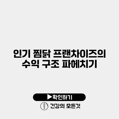 인기 찜닭 프랜차이즈의 수익 구조 파헤치기