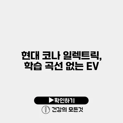 현대 코나 일렉트릭, 학습 곡선 없는 EV