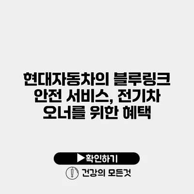 현대자동차의 블루링크 안전 서비스, 전기차 오너를 위한 혜택